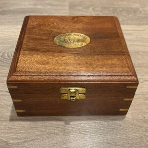 Empty Nautical Sextant Wooden Box